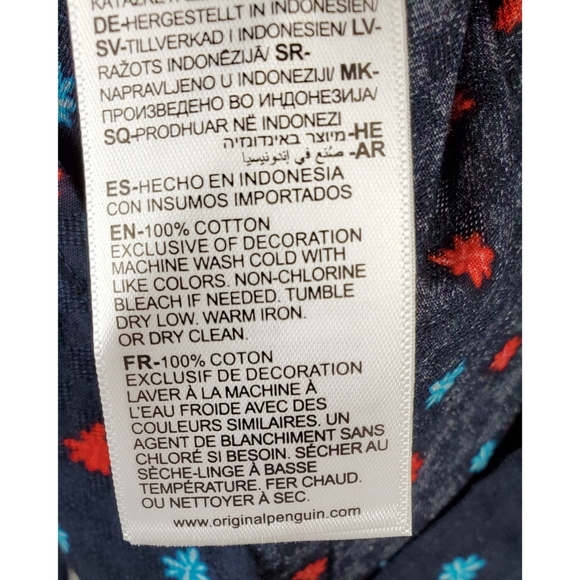 NWT Original penguin floral sapphire button shirt - Picture 14 of 14